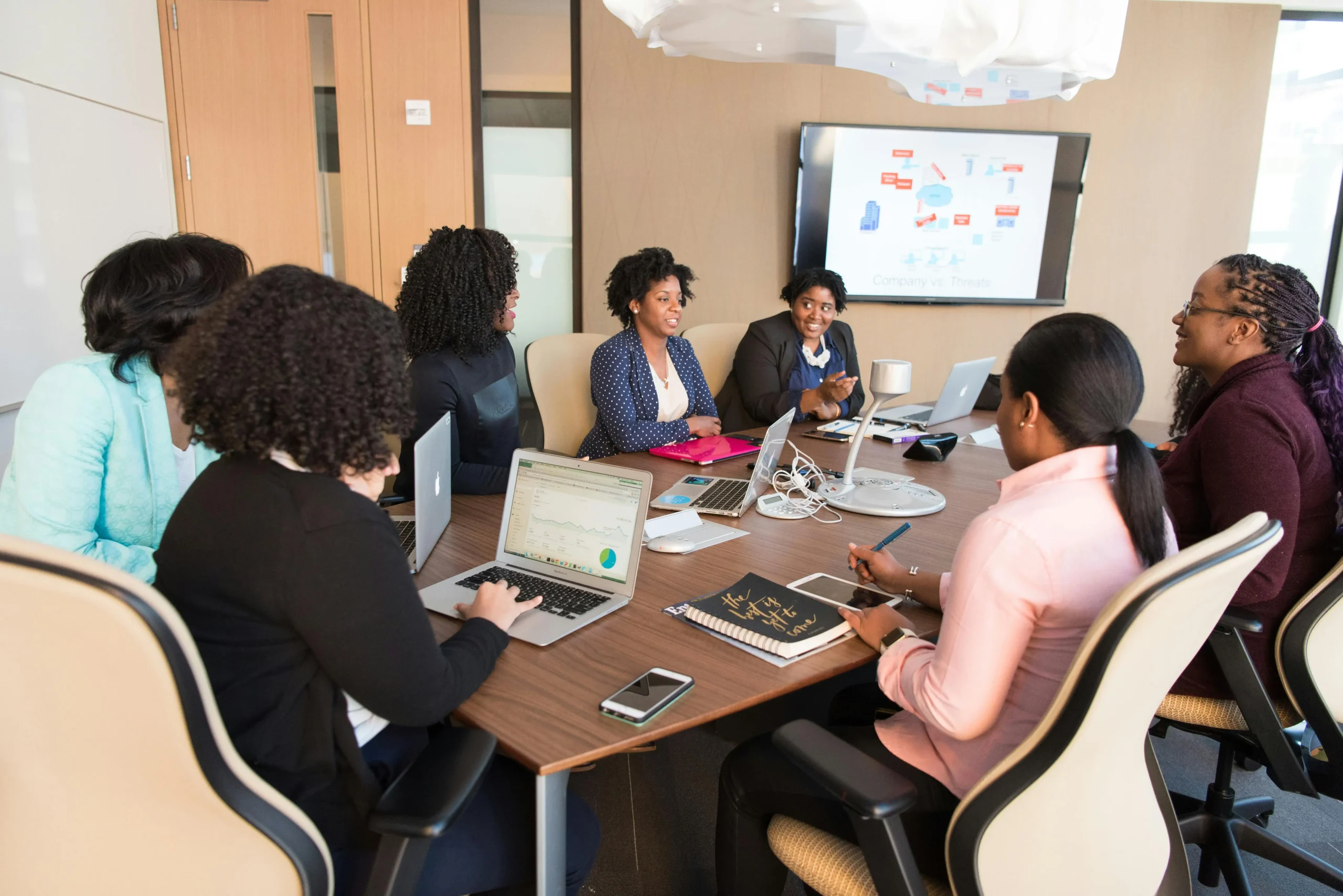 group of women in iffice meeting